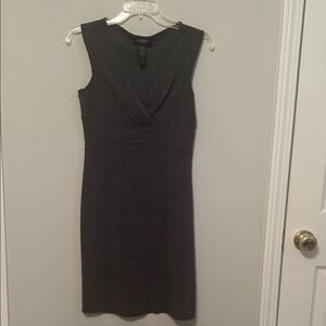 Alyn Paige Dark Gray V-Neck Mini Dress